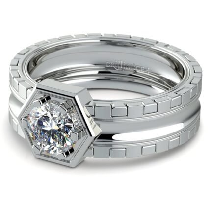 1 Carat Solitaire Diamond Mens Engagement Ring - Ajax