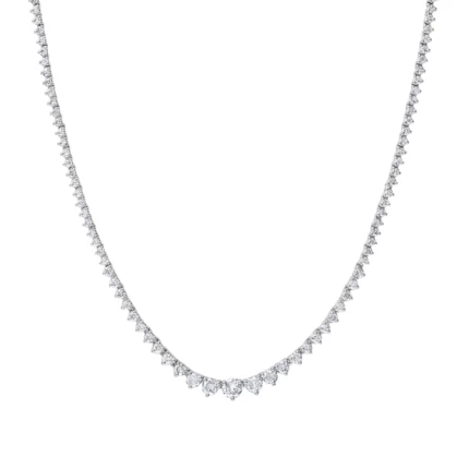 14KT GOLD Diamond GRADUATING TENNIS NECKLACE