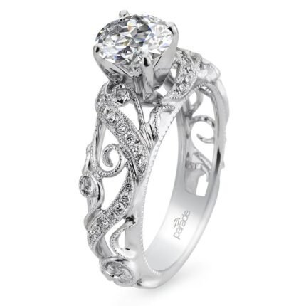 Climbing Diamond Engagement Ring In White Gold By Parade
