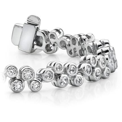 Diamond Bubble Style Bracelet In White Gold (1 3/4 Ctw)