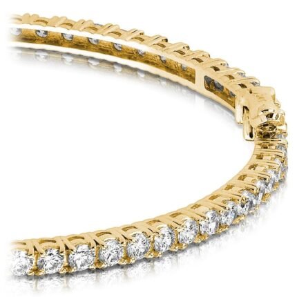 Diamond Eternity Bangle In Yellow Gold (2 1/2 Ctw)