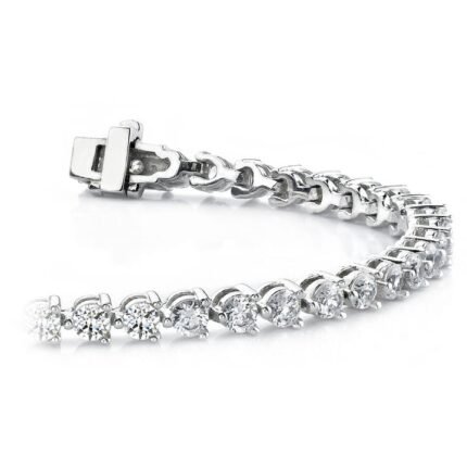Channel Set Round Diamond Tennis Bracelet In Yellow Gold (2 1/2 Ctw)