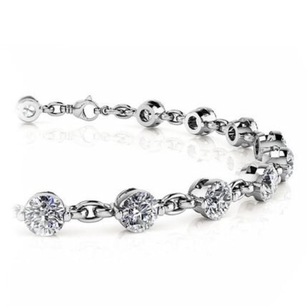 Link Diamond Bracelet In White Gold (7/8 Ctw)