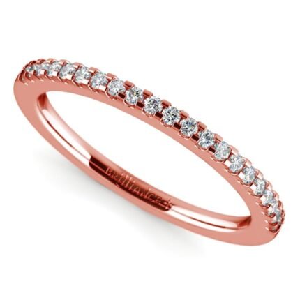 Matching Rose Gold Pave Diamond Wedding Band
