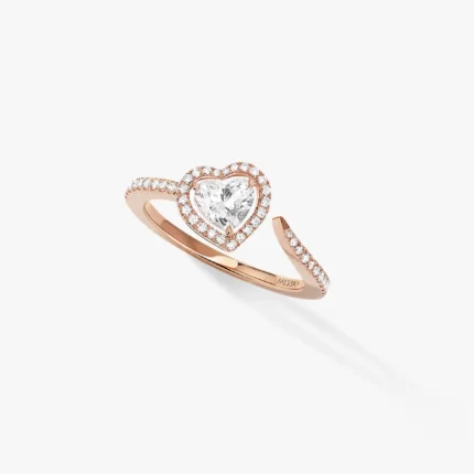 Pink Gold Diamond Ring-Joy Coeur 0.40-Carat Diamond Ring