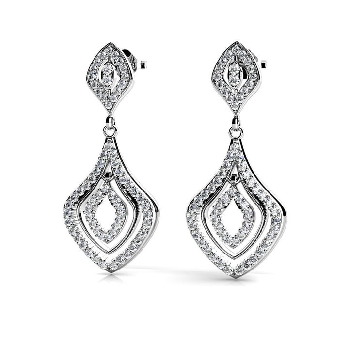 Vintage-Inspired-Diamond-Dangle-Earrings-In-14K-White-Gold