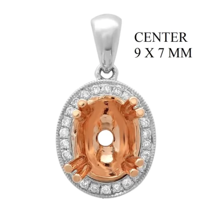 DSH Jewels 14WP@2.70 26RD3@0.14 9X7MM OVAL TWO TONE