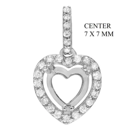 DSH Jewels 14W@1.4 30RD3@0.15 7X7MM HEART SHAPE HALO