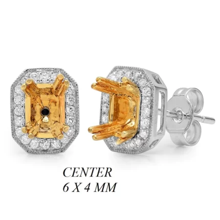 DSH Jewels 14WY@2.80 40RD3@0.21 (6X4MM) EMERALD TWO TONE