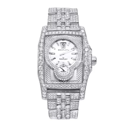 Unique Iced-Out Diamond Breitling for Bentley Flying B Watch for Men 20ct