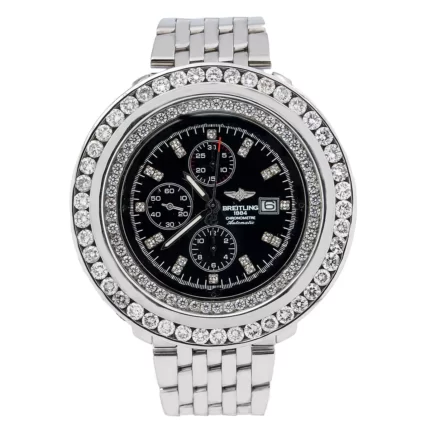 Men's Diamond Watch Breitling Navitimer 46 mm Black Dial