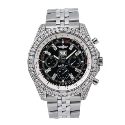 Men's Diamond Watch Breitling Bentley 48 mm Black Dial